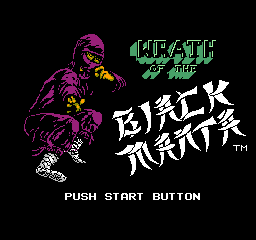 Wrath of the Black Manta title screen for NES
